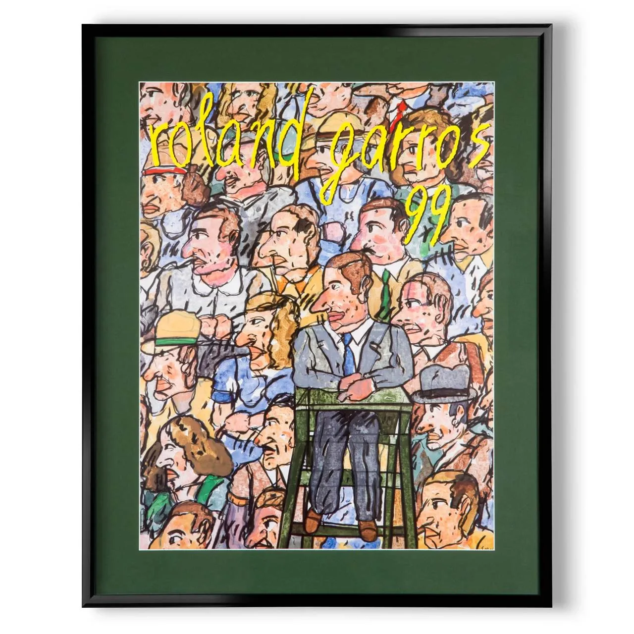Picture Stylowy prezent dla tenisisty - plakat Roland Garros 1999 w ramie
