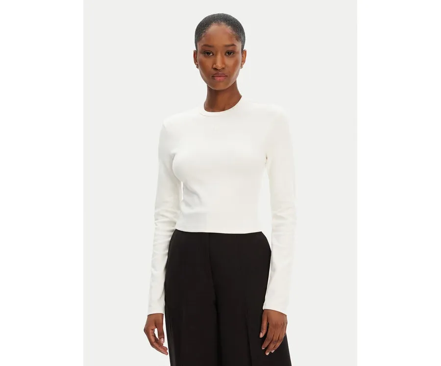 obrazek 1 HUGO Bluzka Dafilomena_3 50518378 Écru Slim Fit