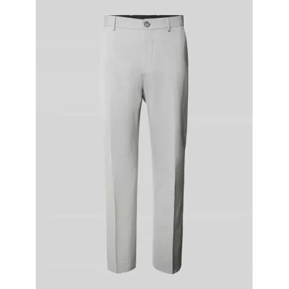 Zdjęcie Spodnie do garnituru o kroju slim fit z zapięciem na guzik i zamek błyskawiczny