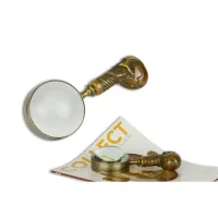 Zdjęcie Szkło powiększające z rączką zdobioną czaszką