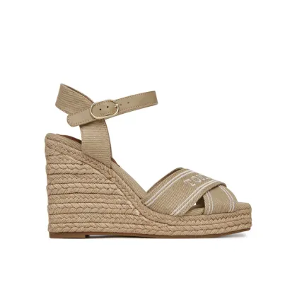Zdjęcie Tommy Hilfiger Espadryle Tommy Hilfiger Espad High Wedge FW0FW08668 Beżowy