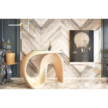 Zdjęcie Futurystyczna konsola ze sklejki