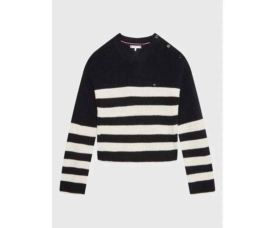 obrazek 1 Tommy Hilfiger Sweter Nautical KG0KG07078 D Granatowy Regular Fit