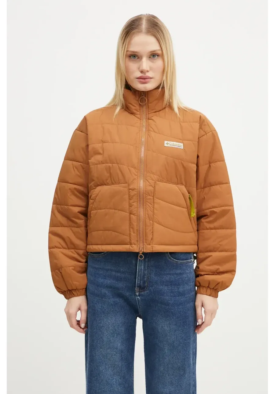 obrazek 1 Columbia kurtka Wallowa Insulated damska kolor brązowy przejściowa oversize 2090751