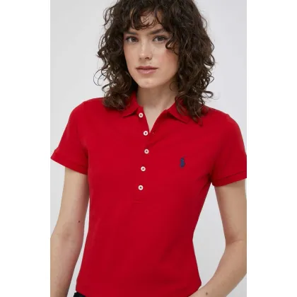 Zdjęcie Polo Ralph Lauren polo damski kolor czerwony