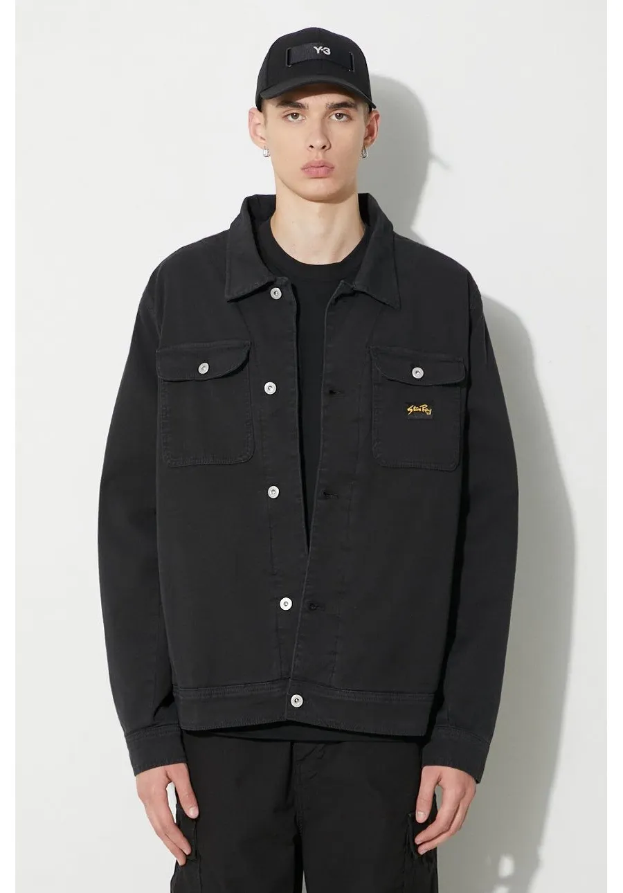 obrazek 1 Stan Ray kurtka jeansowa TRUCKER JACKET (LINED) męska kolor czarny przejściowa AW2312154
