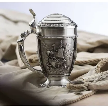 Zdjęcie Cynowy kufel do piwa La Paloma 400 ml