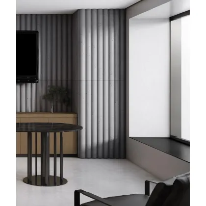 Zdjęcie 135x49,8 cm VT - PB61 (CL01 ceglasty) LAMEL OBŁY - Panel dekor 3D beton architektoniczny