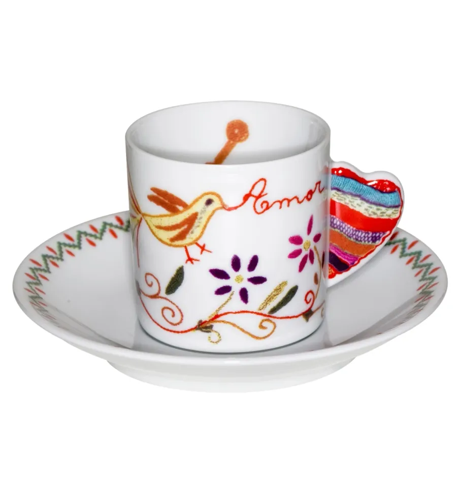 picture 1 Porcelain coffee cup and saucer from the Vila Verde collection - Vista Alegre