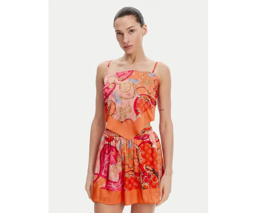 obrazek 1 Guess Top E5GH02 WH4V0 Pomarańczowy Regular Fit