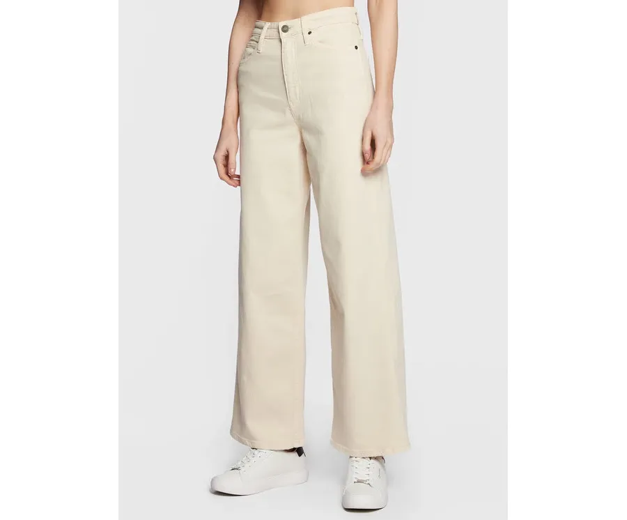 obrazek 1 Calvin Klein Jeansy K20K205058 Écru Wide Leg