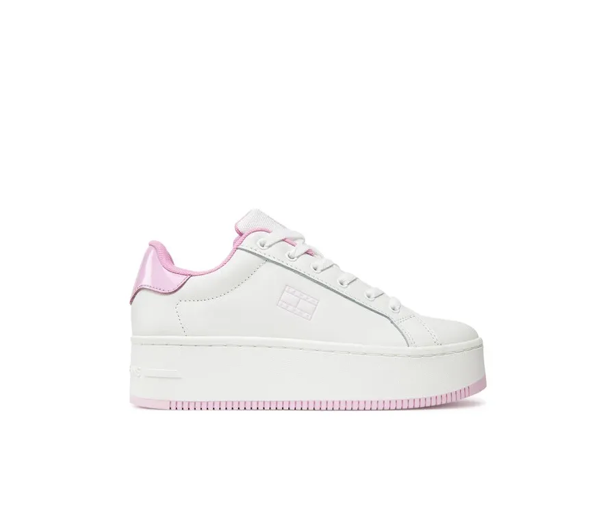 obrazek 1 Tommy Jeans Sneakersy Tjw Flatform Patent Sneaker EN0EN02864 Écru