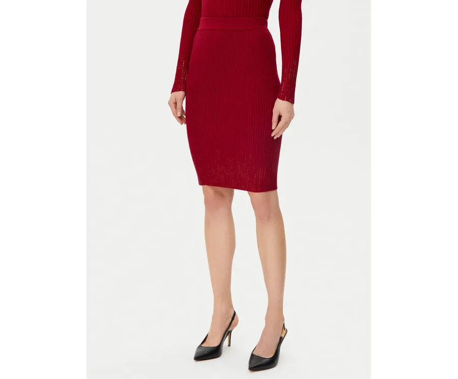 obrazek 1 Guess Spódnica ołówkowa W5RD83 Z2Y50 Czerwony Slim Fit