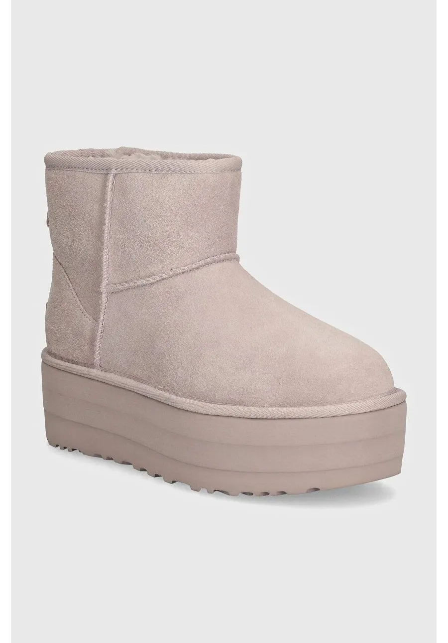 obrazek 1 UGG śniegowce zamszowe Classic Mini Platform kolor fioletowy 1134991-PSK