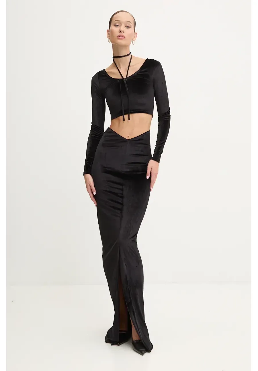 obrazek 1 Fiorucci spódnica kolor czarny maxi prosta W01FMBSK236VR01BK01