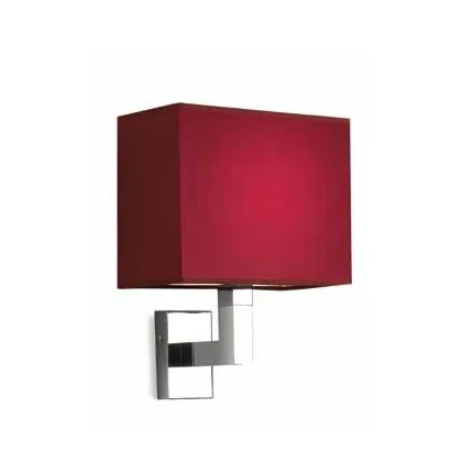 Zdjęcie Cudowna luksusowa lampa na ścianę z soczystym czerwonym abażurem