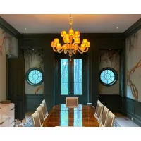Picture Beautiful Italian chandelier handmade from Murano glass
