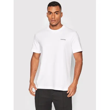 Zdjęcie Calvin Klein T-Shirt Micro Logo Interlock K10K109894 Biały Regular Fit