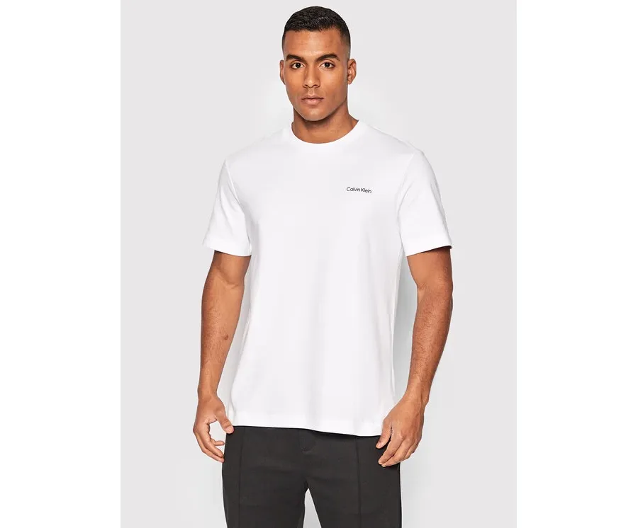 obrazek 1 Calvin Klein T-Shirt Micro Logo Interlock K10K109894 Biały Regular Fit