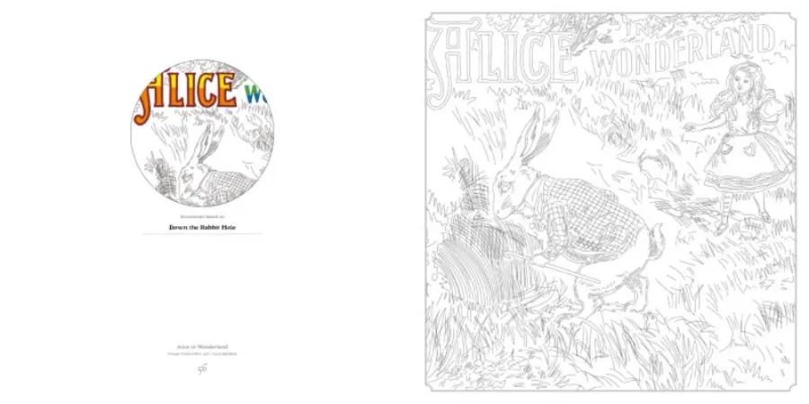 obrazek 5 Kolorowanka Alicja w Krainie Czarów - Flame Tree Publishing