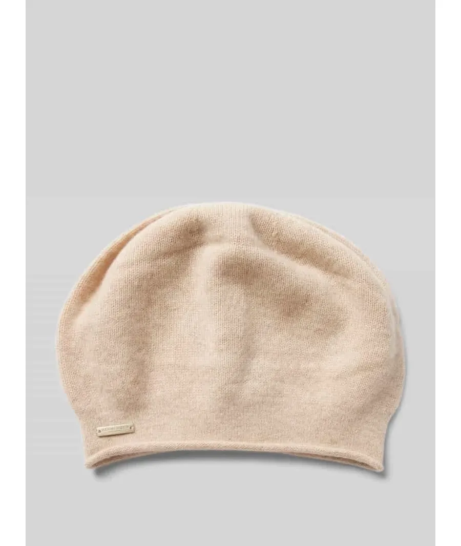 obrazek 1 Czapka beanie z czystego kaszmiru z detalem z logo