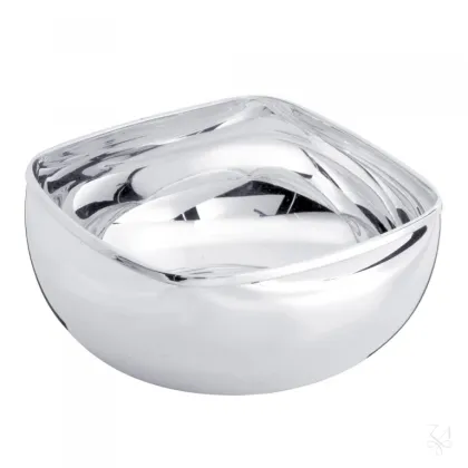 Picture Luxurious square silver plated Susanna bowl - Zaramella Argenti