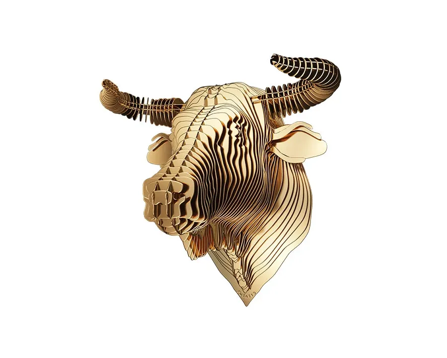 obrazek 1 Głowa byka z mosiądzu do przedpokoju