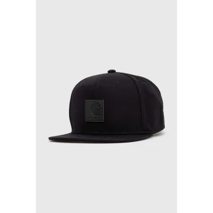 Zdjęcie Carhartt WIP czapka z daszkiem bawełniana Logo kolor czarny gładka I023099-BLACK