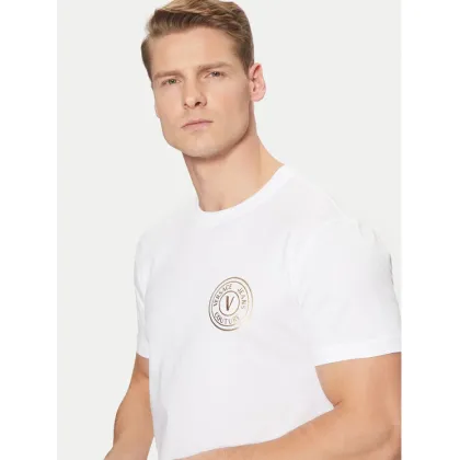 Zdjęcie Versace Jeans Couture T-Shirt 78GAHT00 Biały Regular Fit