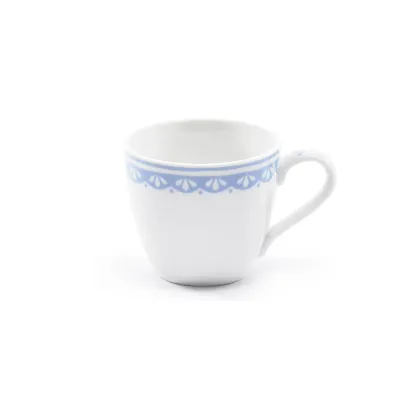Zdjęcie Wyjątkowa filiżanka do espresso z porcelany z subtelnym jasnoniebieskim zdobieniem – Leander