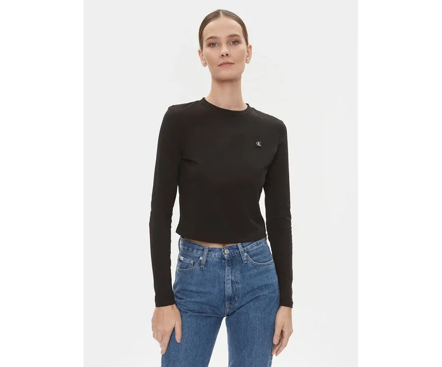 obrazek 1 Calvin Klein Jeans Bluzka Embro Badge J20J222884 Czarny Regular Fit