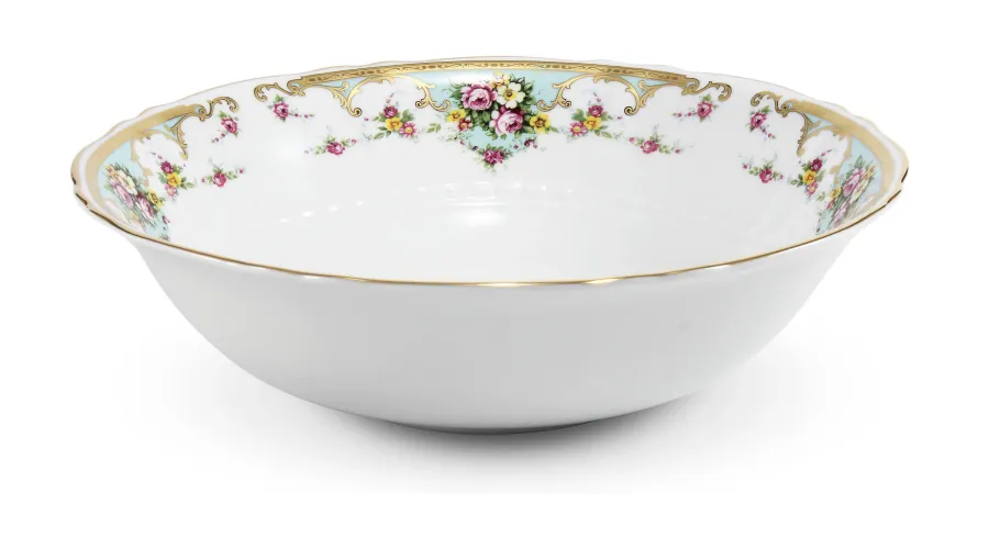 obrazek 5 Stylowa 25-częściowa zastawa obiadowa z porcelany zdobiona motywem kwiatów – Leander