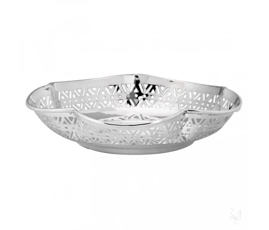picture 1 Stylish silver-plated openwork bread basket - Zaramella Argenti
