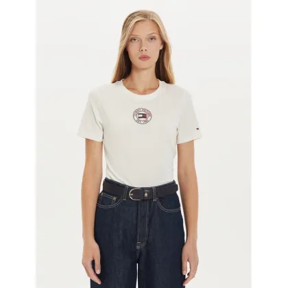 Zdjęcie Tommy Hilfiger T-Shirt Nautical Graphic WW0WW43652 Biały Slim Fit