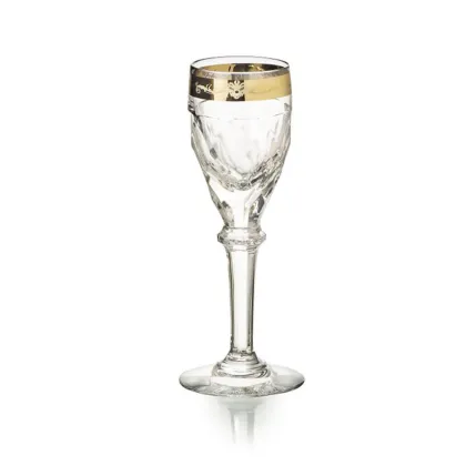 Picture An elegant Cordial alcohol glass from the timeless Palazzo Gold - Vista Alegre collection