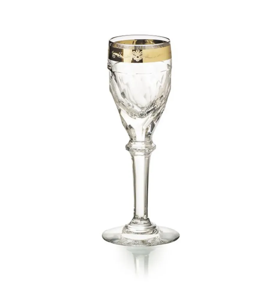 obrazek 1 Elegancki kieliszek do alkoholu Cordial z ponadczasowej kolekcji Palazzo Gold – Vista Alegre