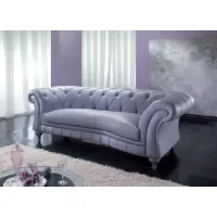 Zdjęcie Luksusowa, skórzana sofa 2-osobowa do salonu chesterfield