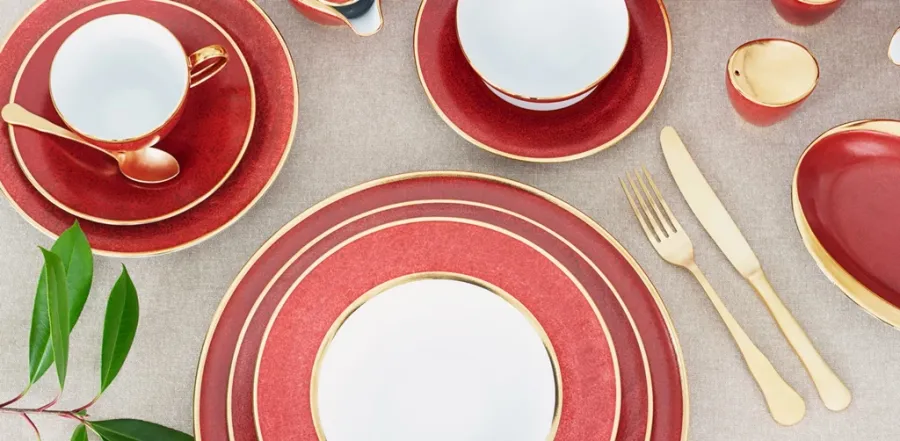 obrazek 1 Unikatowa portugalska porcelana - zastawa stołowa dla 12 osób - Porcel