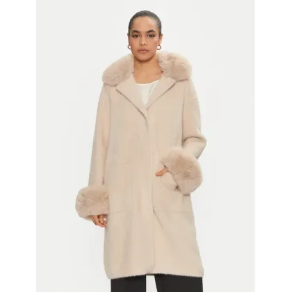 Zdjęcie Joseph Ribkoff Płaszcz zimowy 243923 Beżowy Loose Fit