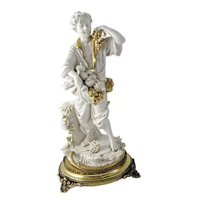 Zdjęcie Elegancka figurka sprzedawcy owoców z porcelany