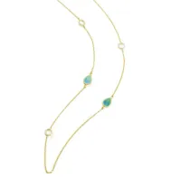 Zdjęcie Luksusowy naszyjnik 18-karatowe pozłacane srebro Białe cyrkonie Gradientowy zielony lakier do paznokci