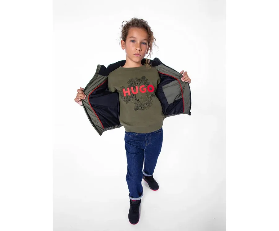 obrazek 1 Hugo Bluza G25150 S Khaki Regular Fit HUGO