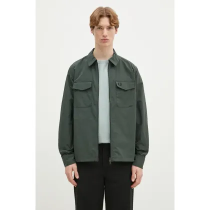 Zdjęcie Fred Perry kurtka kolor zielony przejściowa oversize M5684.X89