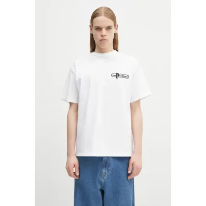 Zdjęcie No Problemo t-shirt bawełniany No Limits SS Tee męski kolor biały z nadrukiem NP6000603