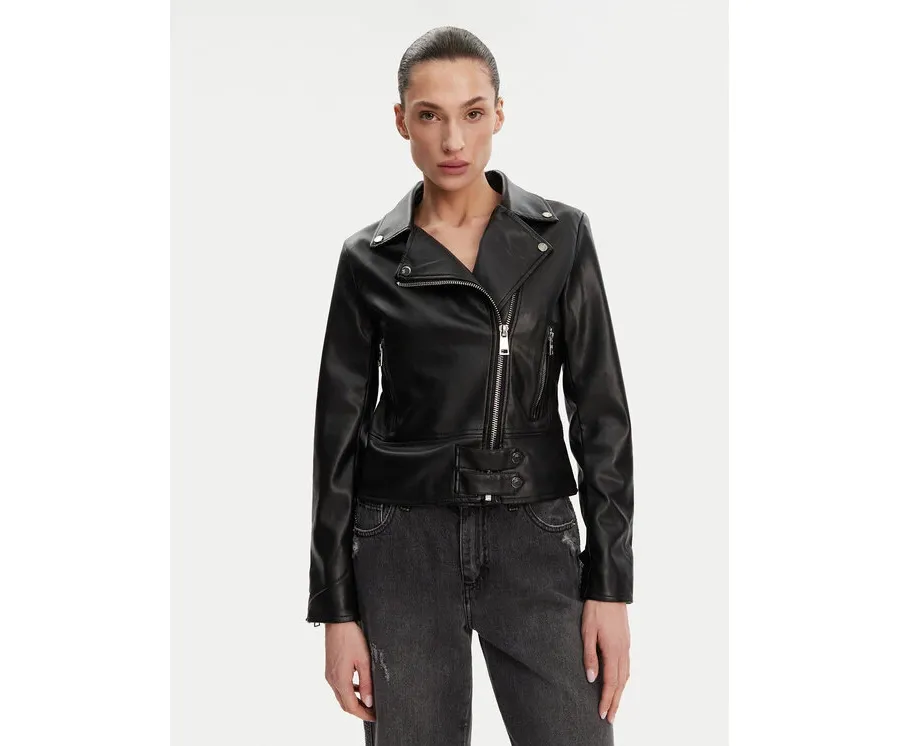 obrazek 1 Rinascimento Kurtka z imitacji skóry CFC0119619003 Czarny Regular Fit