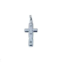 Picture A wonderful men's cross made of white gold, 30x15mm