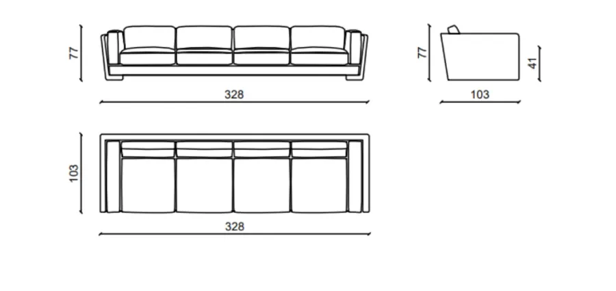 obrazek 3 Klasyczna, włoska, 4osobowa sofa do luksusowych salonów - Ulivi Salotti