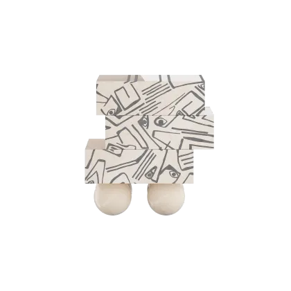 Zdjęcie Oryginalny stolik nocny w stylu art deco do sypialni