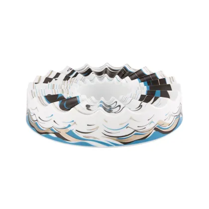Picture Stylish painted round ashtray from the Pessoa - Vista Alegre collection