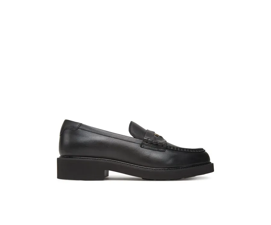 obrazek 1 Tommy Hilfiger Lordsy Crest Squarish Toe Penny Loafer FW0FW08633 Czarny